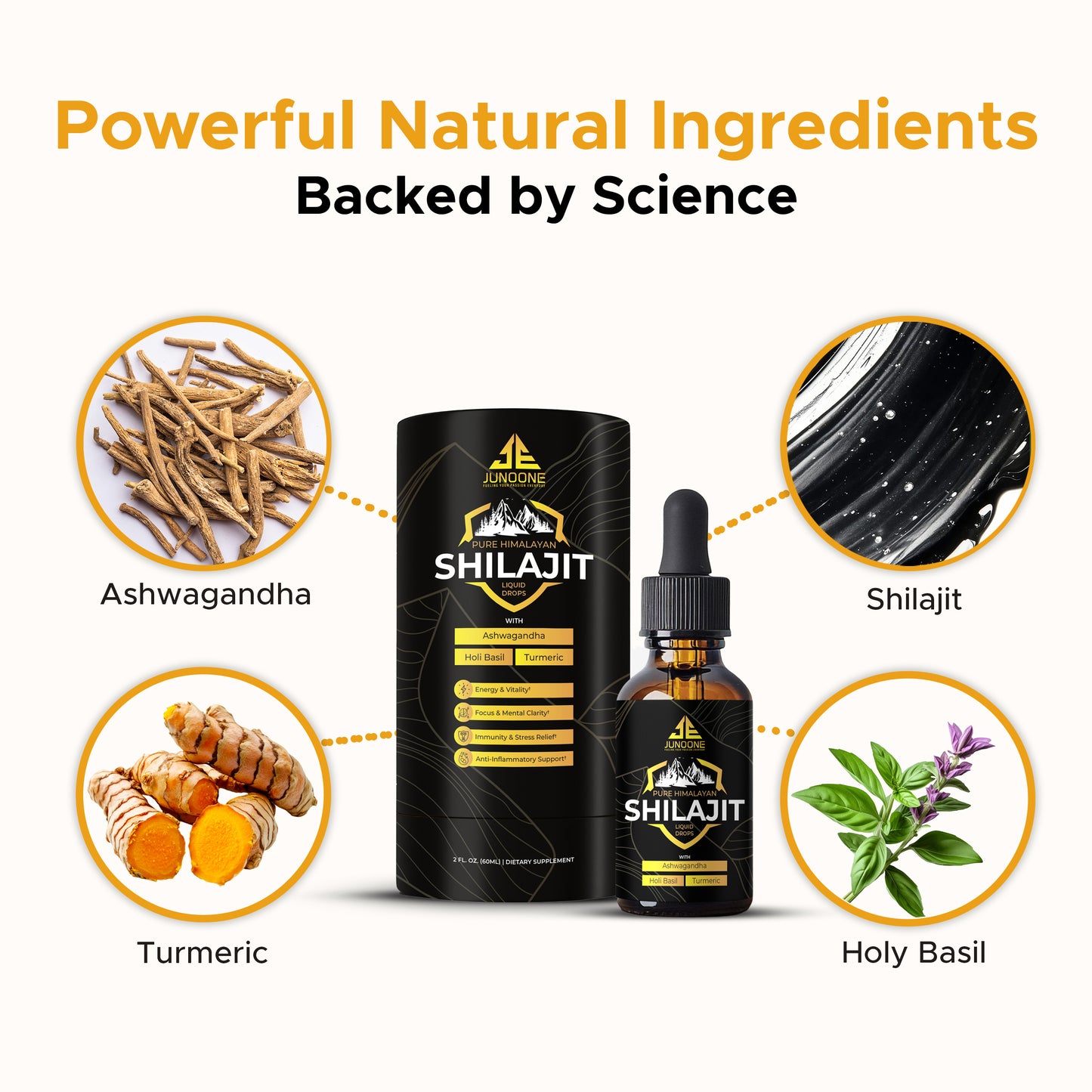 Junoone Pure Himalayan Shilajit Liquid Drops